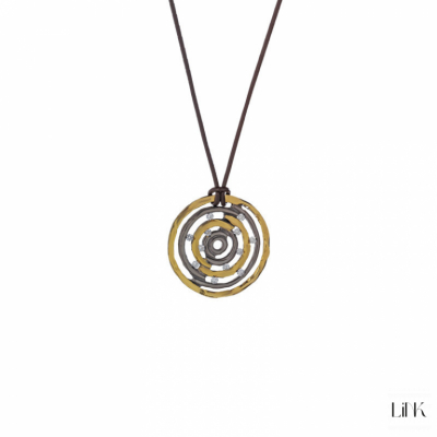 COLLAR PLATA 925/ORO9K-12 CIRCONITAS-3.3CM- CONTO DE FADAS 1