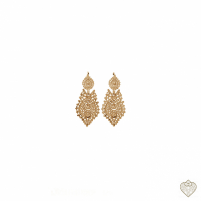 PENDIENTES EN PLATA  DORADA 2.5CM 1