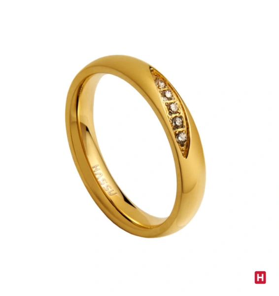 Aliança Hassu Classic Golden Shine 1