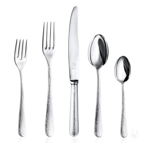 Svedese Flatware 60 Pieces Set  - Mod. Hammered "Beat Cut" 1