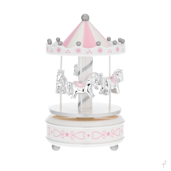 BIBELOT CARRUSSEL CABELLITOS ROSA 1