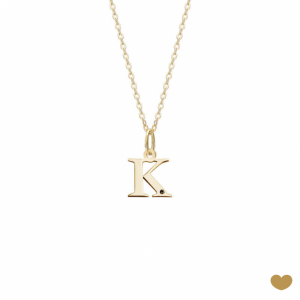 Colar Passion Gold 19.2k - Letra K 1