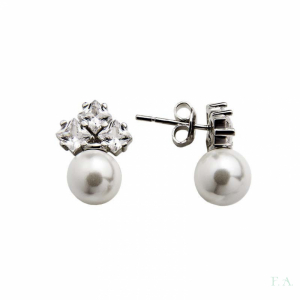 Earrings FA Pearl with Zirconias 1