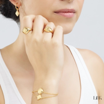 PULSERA LINK DORADA 3