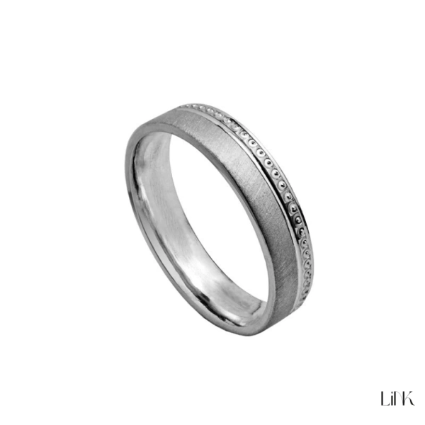 ALIANZA EN PLATA  3MM CONFORFIT FACETADA 1