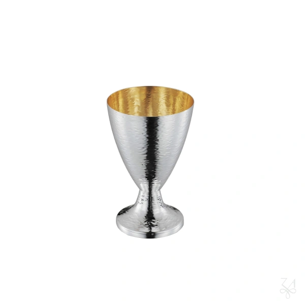 Liquor 8 Cups Set with Tray - Mod. Classic Hammered "Beat-Cut" 2