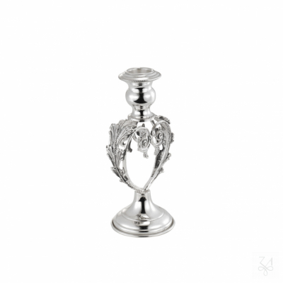 Candlestick Heart Acanthus Leaf - H.-15cm 1