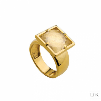 ANILLO EN PLATA DORADA  - FUTURE STYLE 1