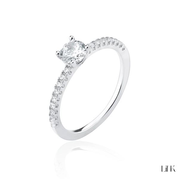 ANILLO COMPROMISO LINK CIRCONIA BLANCA 2