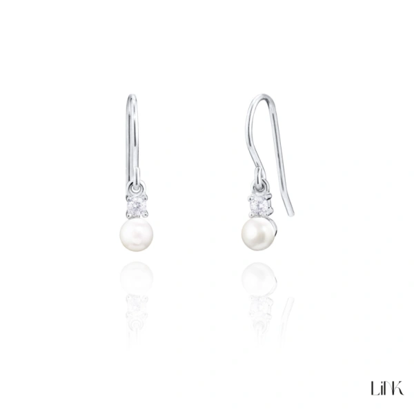 PENDIENTES LINK C/ PERLAS + CIRCONIAS 1