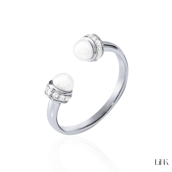 ANILLO CON CIRCONIAS Y PERLAS 2