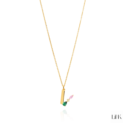 Necklace LINK - Letter V 2