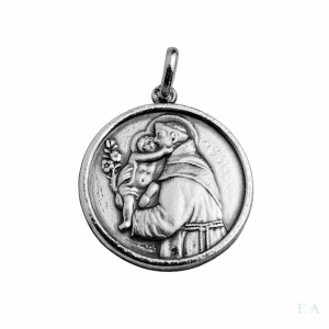 MEDALLA EN PLATA S.ANTONIO - D.2.2CM 1