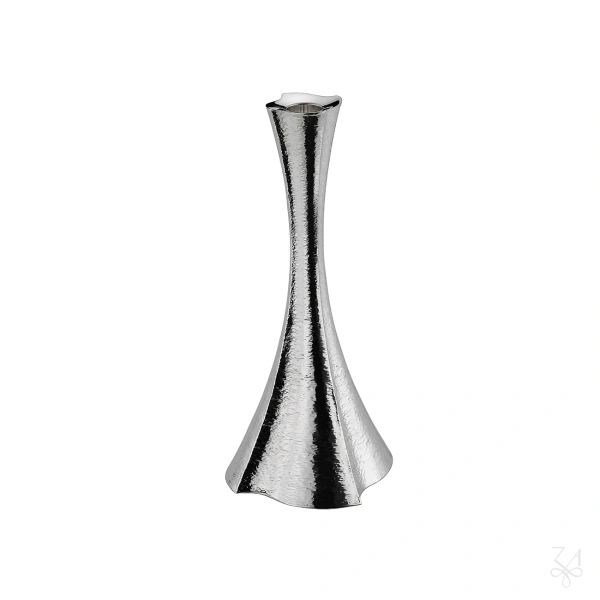 STERLING SILVER RELIGIOUS HAMMERED CANDLESTICK VENEZIA H.30 2