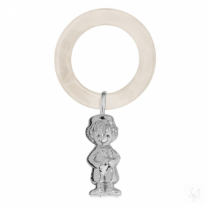 SONAJERO EN PLATA CON ARO - NIÑO 1