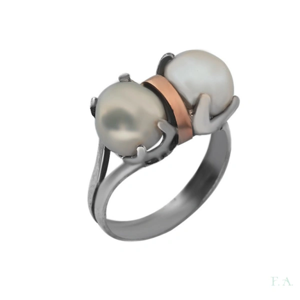 Ring FA Marcasite  with Pearls 1