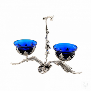 Salt Holder Double - Mod. Acanthus Leaf 1