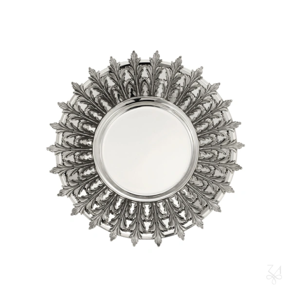 Kiddush Plate - Mod. Acanthus Leaf 1