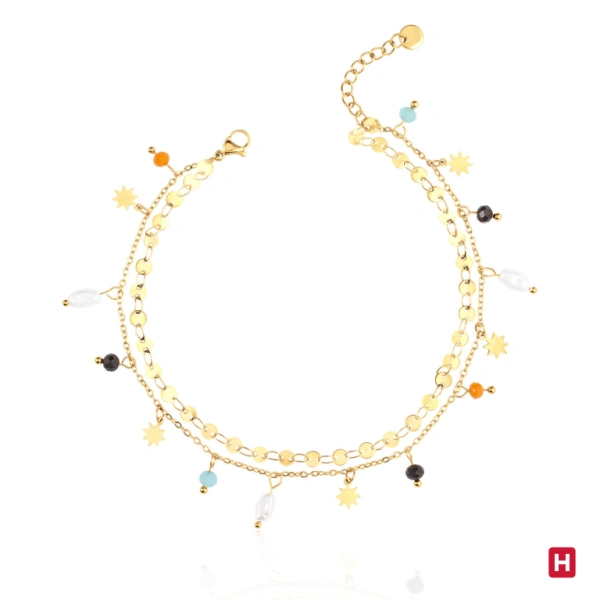 Pulseira Tornozelo Hassu Golden 1