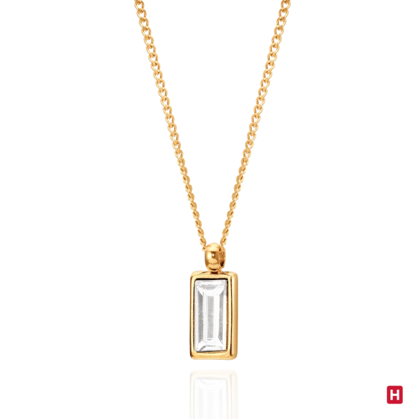 Necklace Hassu Golden - White 3