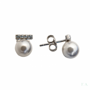 Earrings FA Pearl with Zirconias 1