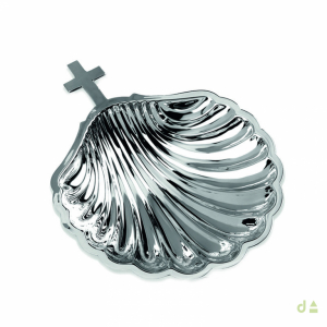 CONCHA BAUTISMO EN PLATA  10.5X14 CON CRUZ 1