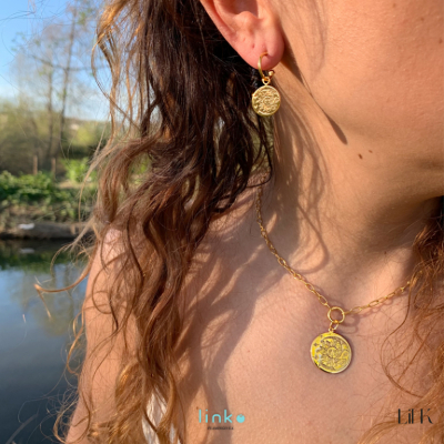 Necklace Link Misty Style Golden - Sun and Moon 2