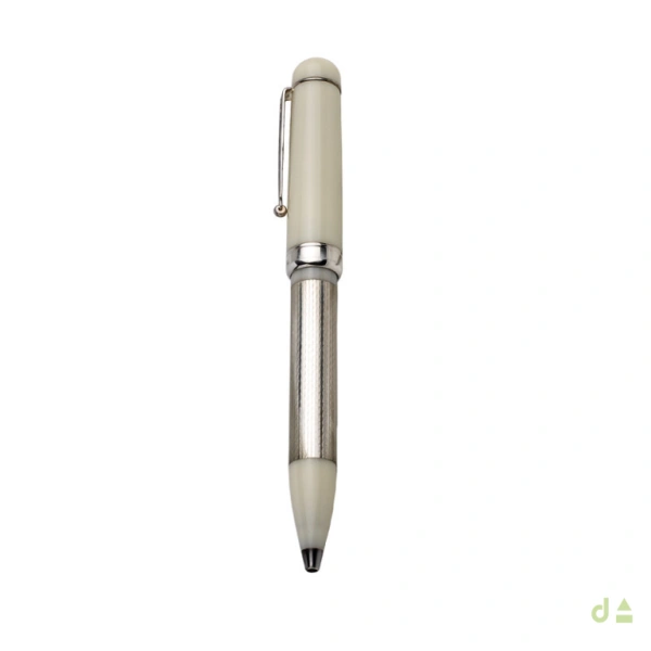 BOLIGRAFO EN PLATA BLANCO 1