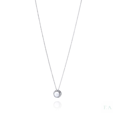 Necklace FA with Zirconias and Pearl 2