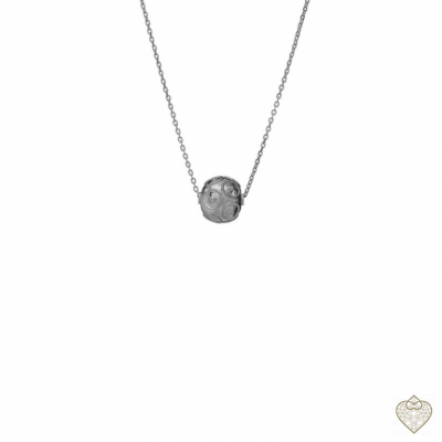 COLLAR  PLATA CON CUENTA DE VIANA 10MM 1