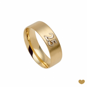 Aliança 25 Anos Passion Gold 9k 1