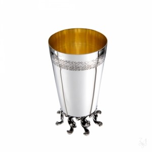 Kiddush Cup - Mod. Plain w/ Curl Base 1