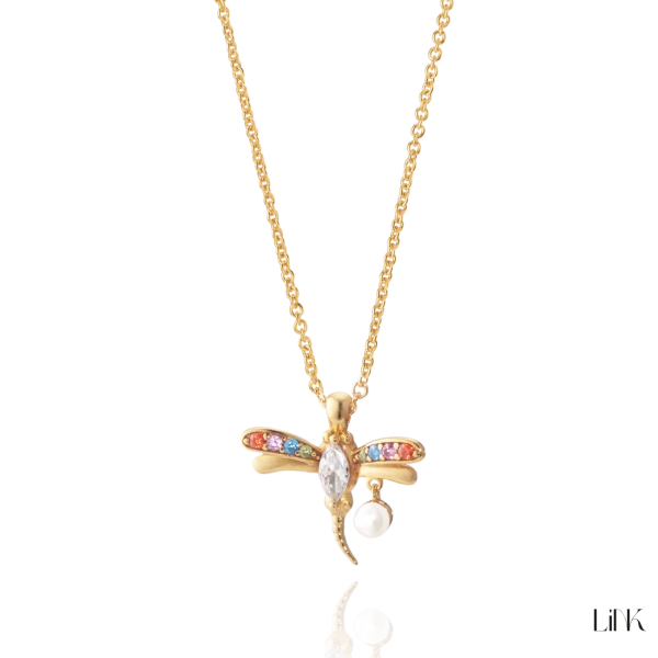 Necklace Link Golden - Damselfly 1