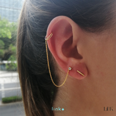 Brinco Ear Cuff Link Fun Style 2