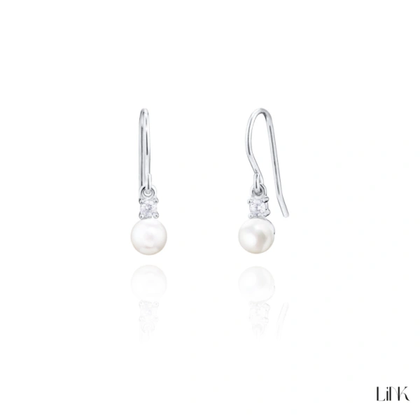 PENDIENTES LINK C/ PERLAS + CIRCONIAS 1