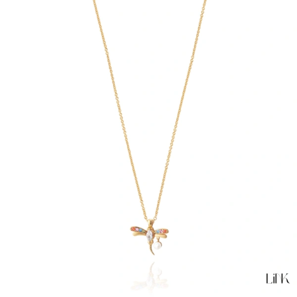Necklace Link Golden - Damselfly 2