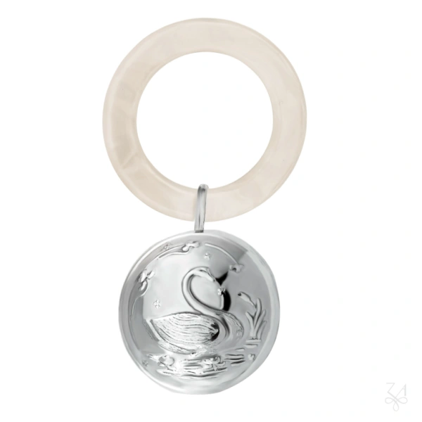 SONAJERO EN PLATA CON ARO- CISNE 1