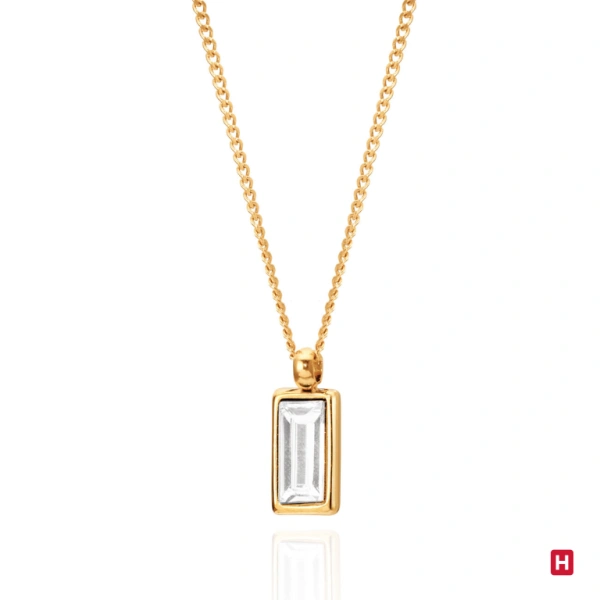 Necklace Hassu Golden - White 1