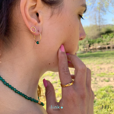 Hoops Earrings Stone Link Blogger Style 3