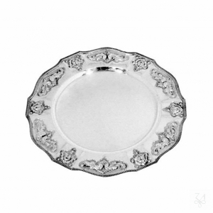 Round Chiseled Tray - D.-38cm 1