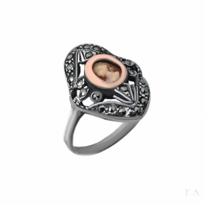 Ring FA with Marcasite - Cameo 1