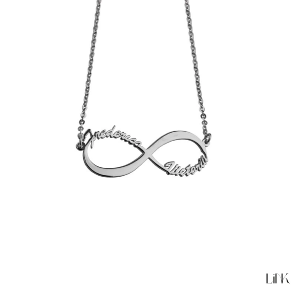 COLLAR EN PLATA INFINITO - PERSONALIZABLE 1