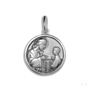 MEDALLAS EN PLATA COMUNIÓN NIÑO 1