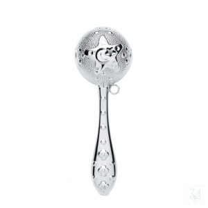SONAJERO EN PLATA TRINITY - BOLA CON ESTRELLA 1