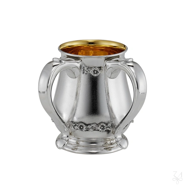 STERLING SILVER RELIGIOUS CUP NETILAT H.11,5 CM 2
