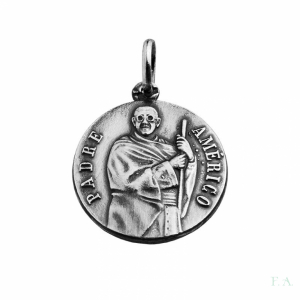 MEDALLA EN PLATA RED. - PADRE AMERICO 2CM 1