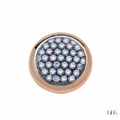 COLGANTE  REDONDO CON ZIRCONIAS Y ORO 1