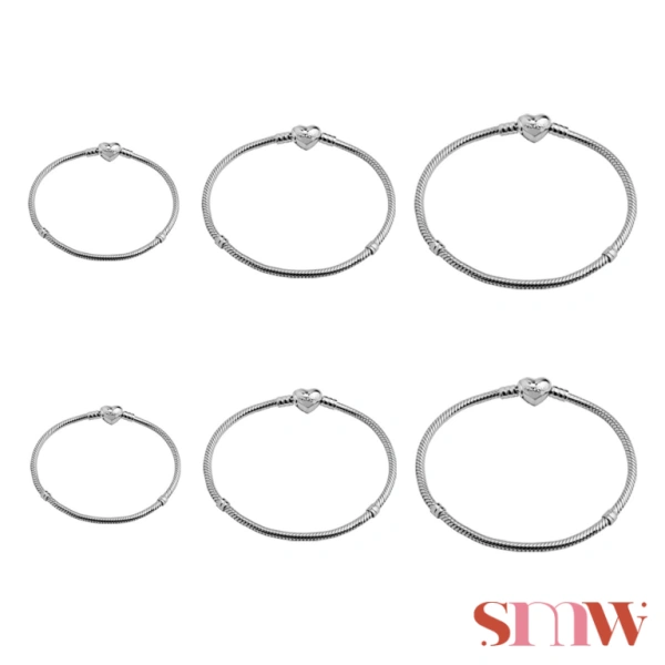 Kit - 6 Pulseiras Fecho Coração SMW 1