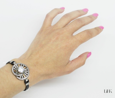 PULSERA EN PLATA CON ZIRCONIAS  Y ORO 2