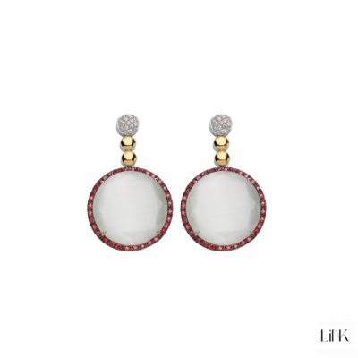 PENDIENTES PLATA925/ORO9K-84CIRCONITAS-2.9CM-DIVA ELLIPSIS 1